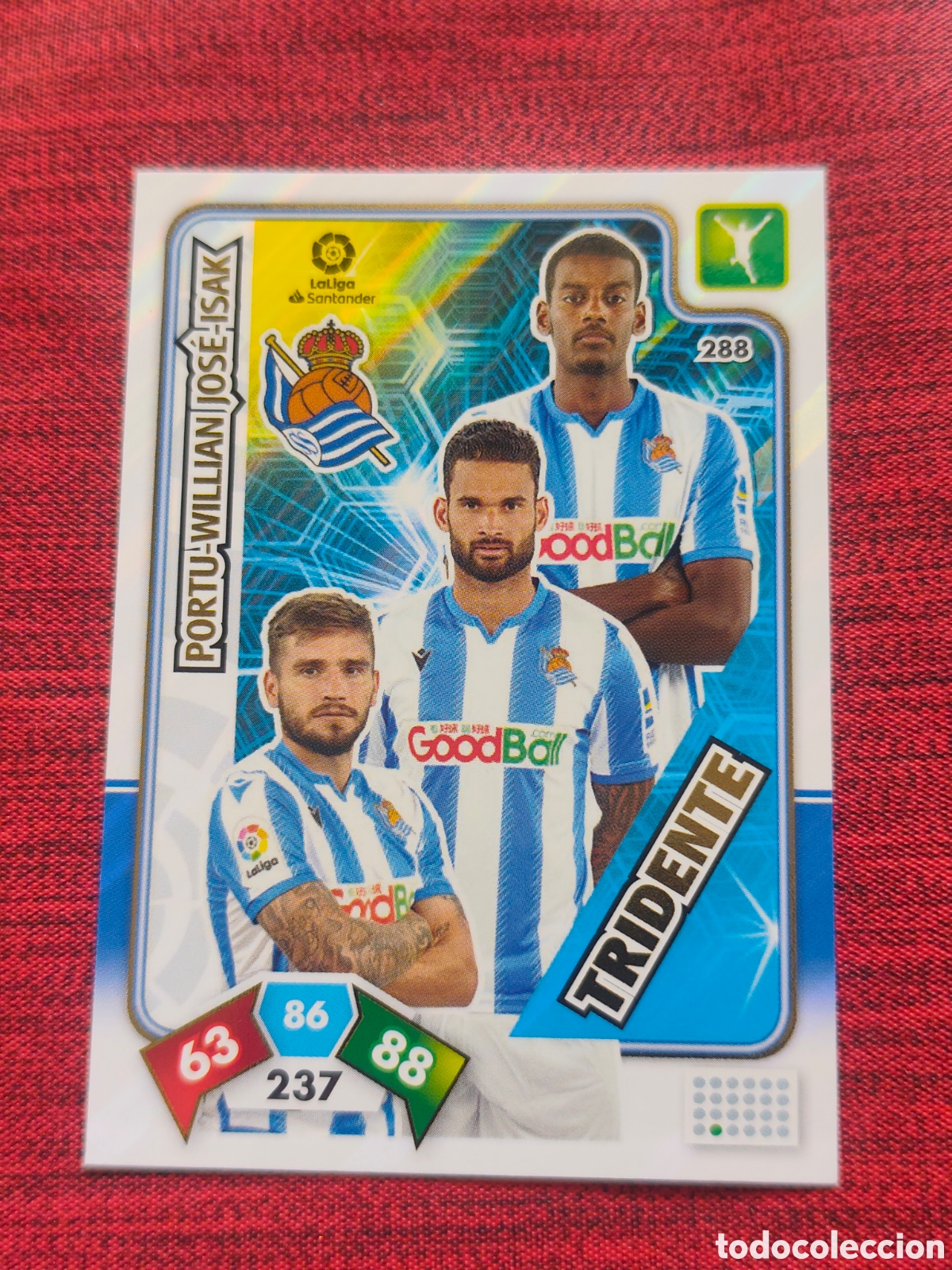 Fu&szlig;ball-Sticker: 288 TRIDENTE REAL SOCIEDAD ADRENALYN XL 2019 2020
