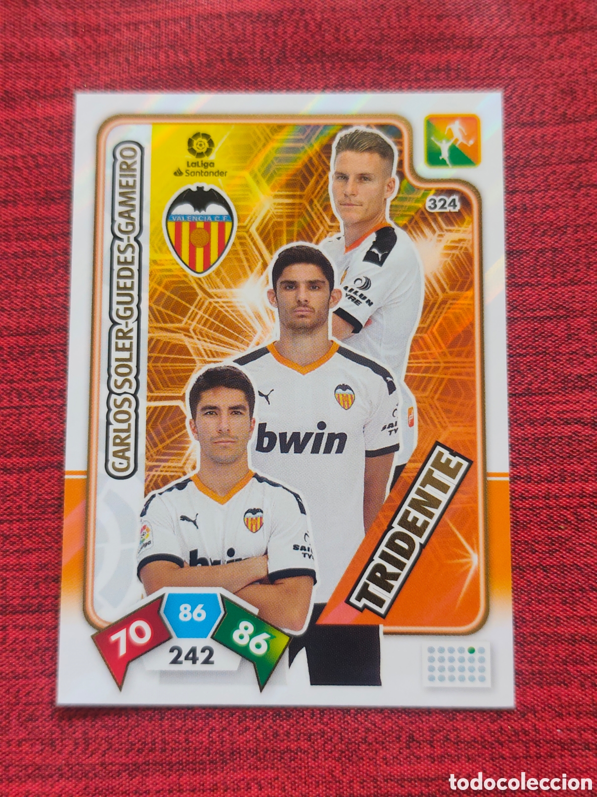 Fu&szlig;ball-Sticker: 324 TRIDENTE VALENCIA ADRENALYN XL 2019 2020