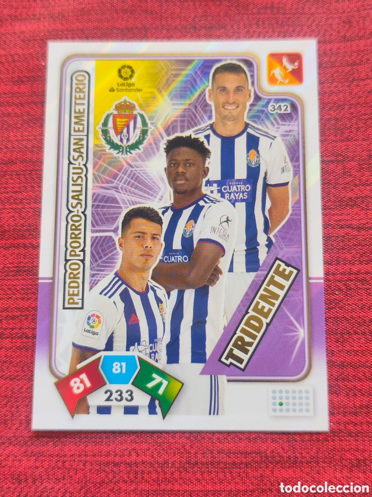 Cartes &agrave; collectionner de Football: 342 TRIDENTE REAL VALLADOLID ADRENALYN XL 2019 2020
