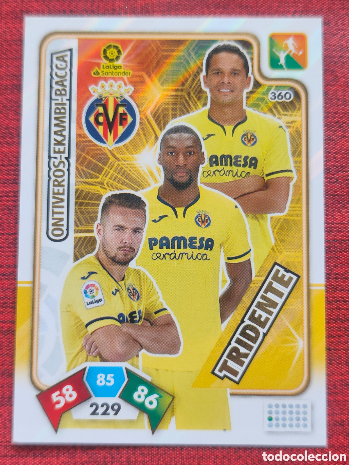 Cromos de f&uacute;tbol: 360 TRIDENTE VILLARREAL ADRENALYN XL 2019 2020