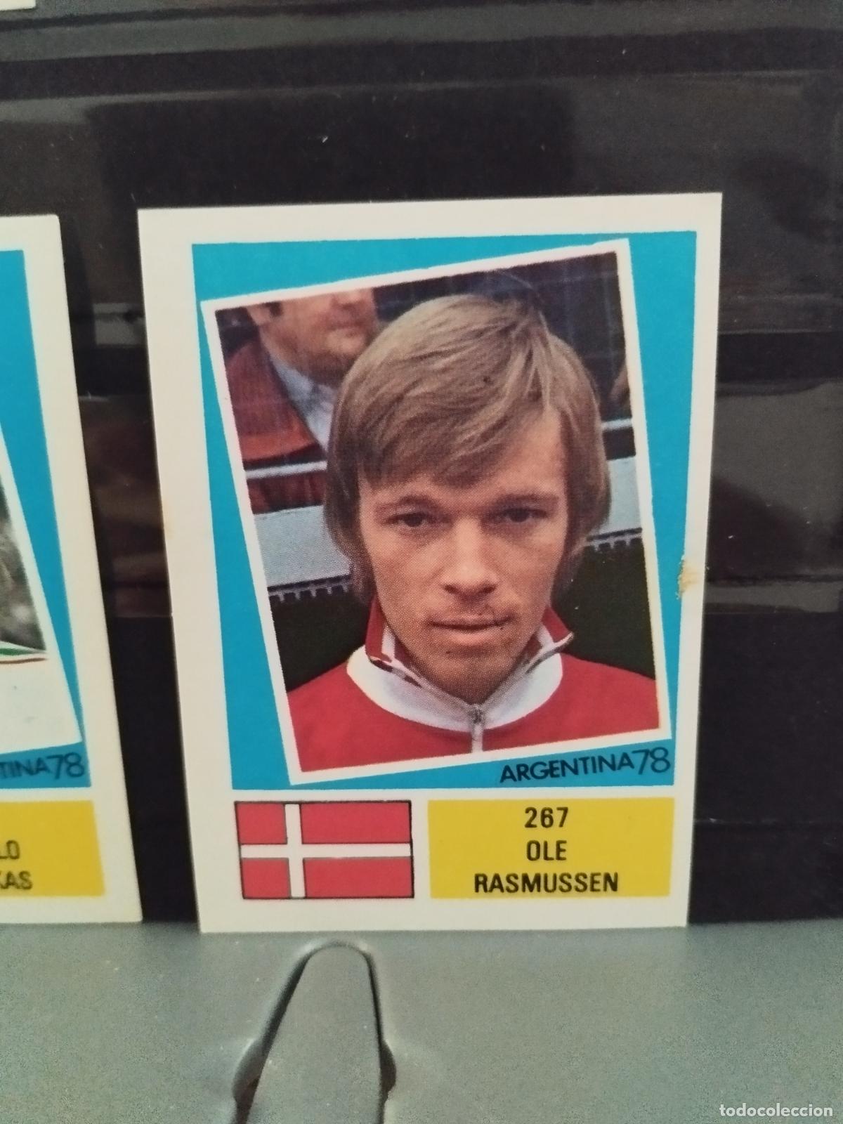 Cartes &agrave; collectionner de Football: MUNDIAL DE FUTBOL ARGENTINA 1978. ED. FHER. N 267. OLE RASMUSSEN. DINAMARCA.