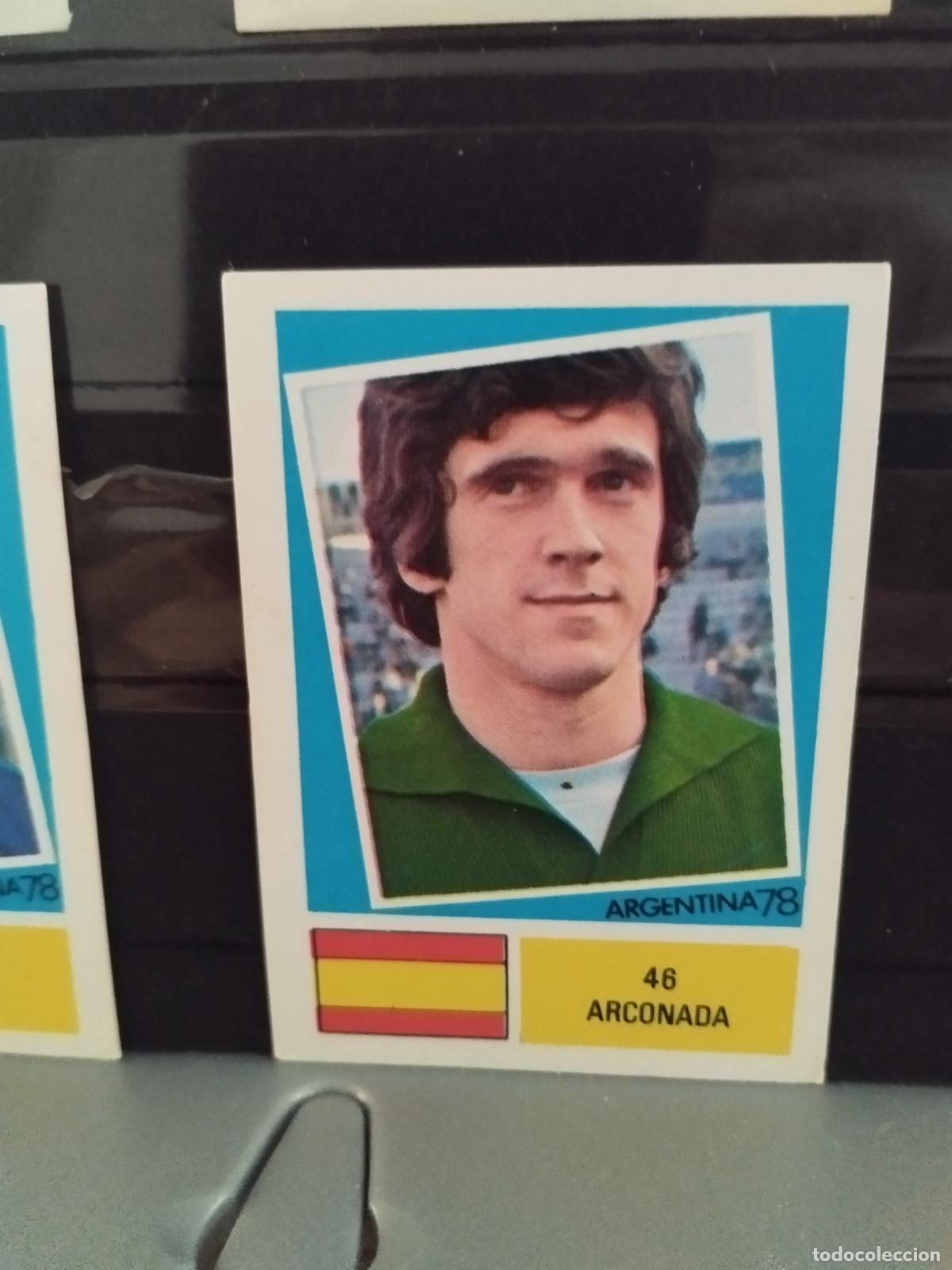 Cartes &agrave; collectionner de Football: MUNDIAL DE FUTBOL ARGENTINA 1978. ED. FHER. N 46. ARCONADA. ESPA&Ntilde;A.