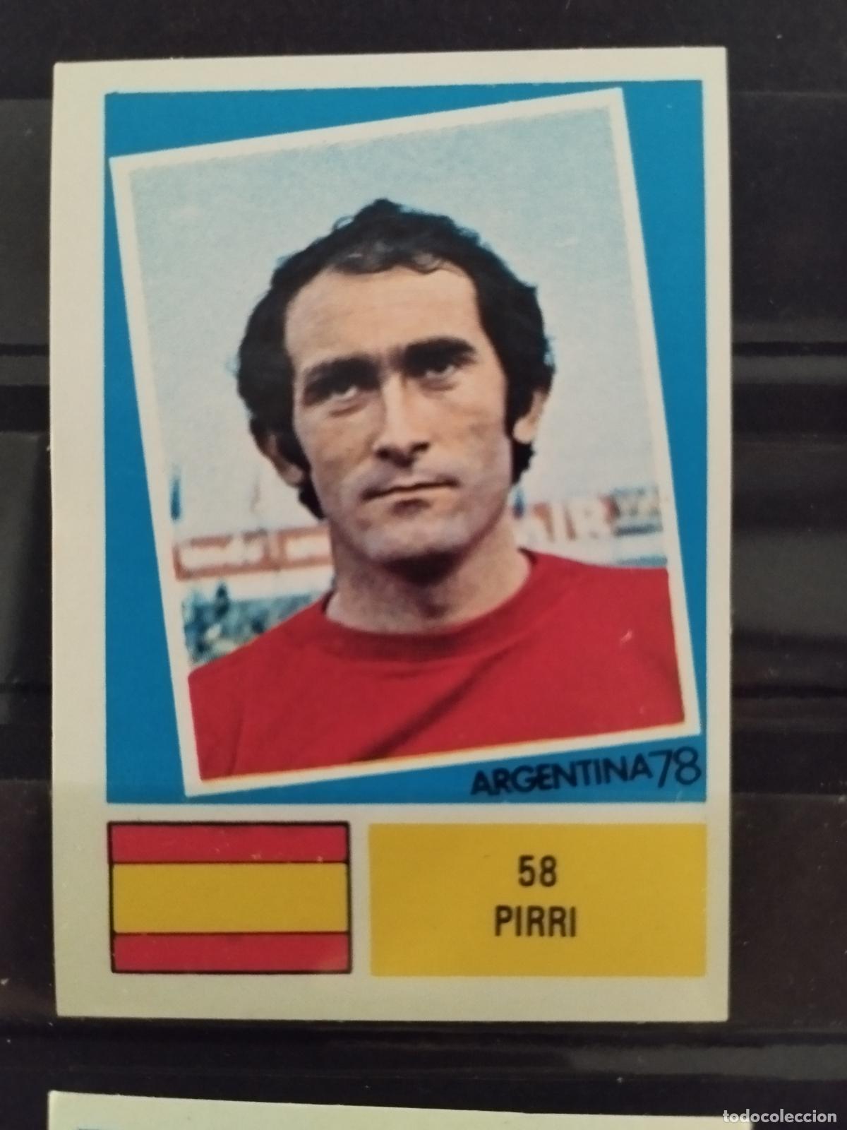 Cromos de Futebol: MUNDIAL DE FUTBOL ARGENTINA 1978. ED. FHER. N 58. PIRRI. ESPA&Ntilde;A. FAMOSO POR SU SECUESTRO