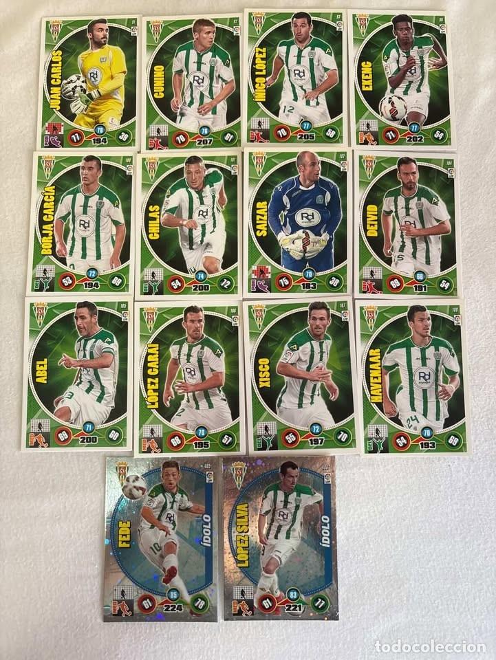 Cromos de Futebol: Lote Cartas C&oacute;rdoba Adrenalyn 2014-15