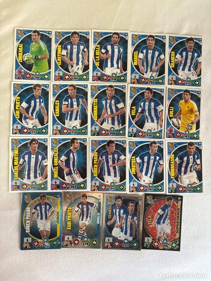 Cromos de f&uacute;tbol: Lote Cartas Real Sociedad Adrenalyn 2014-15