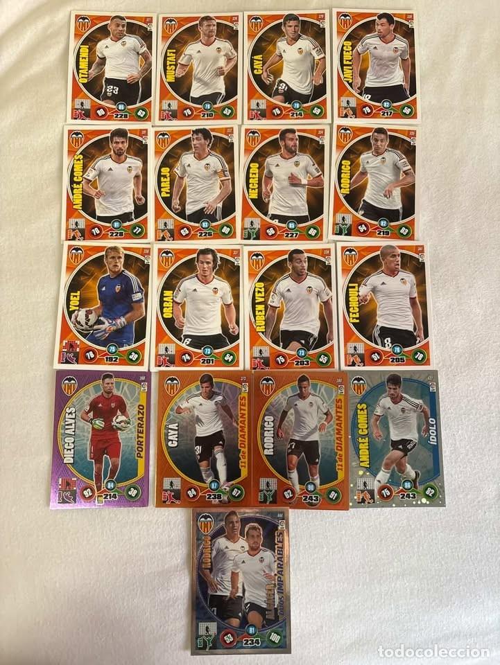 Cromos de f&uacute;tbol: Lote Cartas Valencia Adrenalyn 2014-15