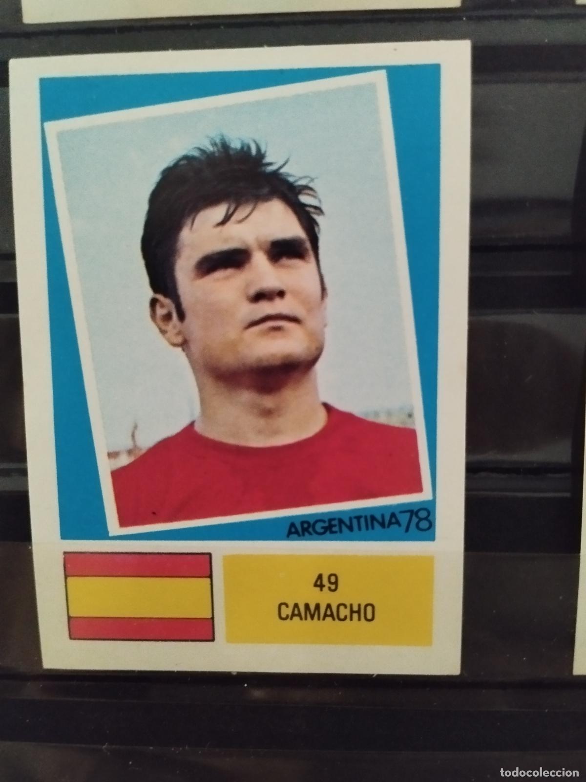 Cromos de f&uacute;tbol: MUNDIAL DE FUTBOL ARGENTINA 1978. ED. FHER. N 49. CAMACHO. ESPA&Ntilde;A.