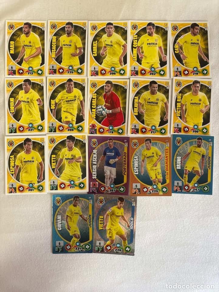 Cromos de f&uacute;tbol: Lote Cartas Villarreal Adrenalyn 2014-15