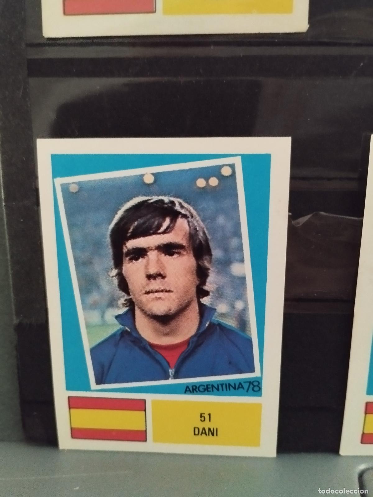 Cromos de f&uacute;tbol: MUNDIAL DE FUTBOL ARGENTINA 1978. ED. FHER. N 51. DANI. ESPA&Ntilde;A.