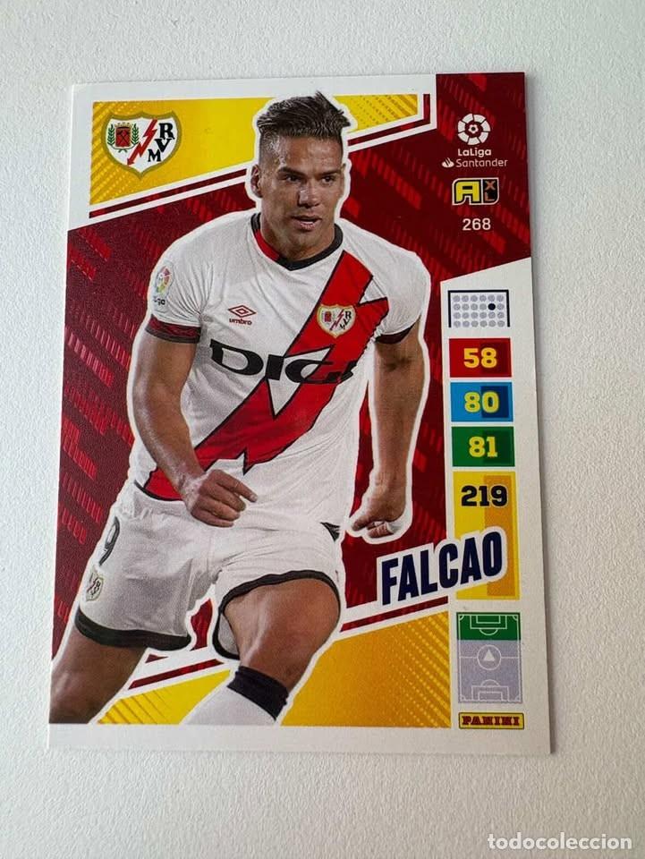 Cromos de f&uacute;tbol: Carta Falcao Rayo Vallecano 268 Adrenalyn 2022-23