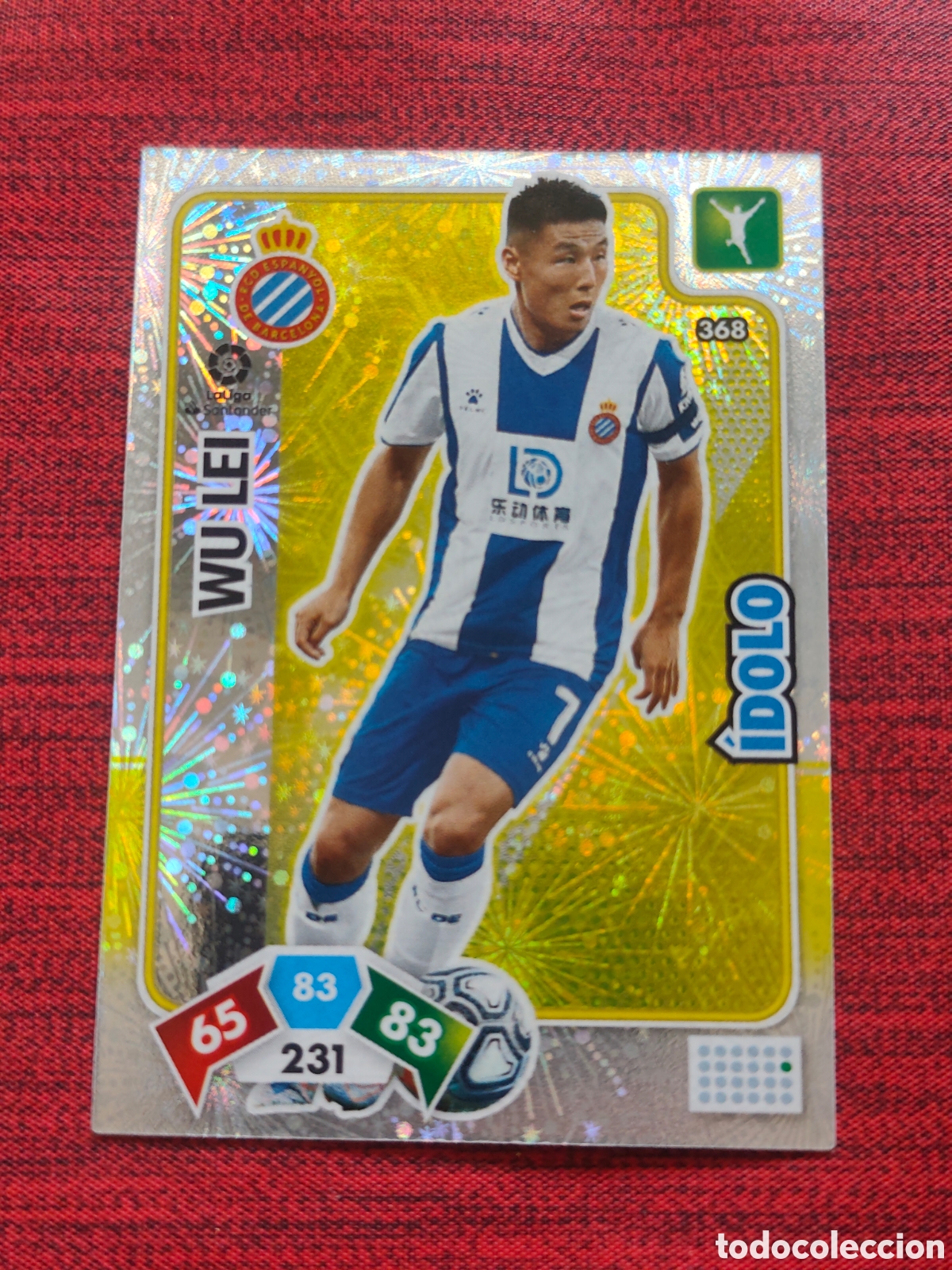 Cromos de f&uacute;tbol: 368 &Iacute;DOLO WU LEI ESPANYOL ADRENALYN XL 2019 2020