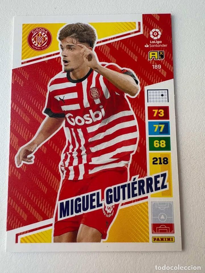 Cromos de f&uacute;tbol: Carta Miguel Guti&eacute;rrez Girona 189 Adrenalyn 2022-23