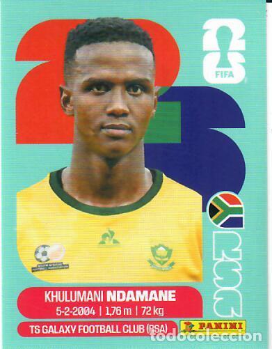 Cromos de f&uacute;tbol: CROMO PANINI MUNDIAL WORLD CUP 2026 - RSA 7 - NDAMANE - SUD&Aacute;FRICA