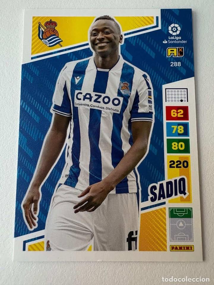 Cromos de f&uacute;tbol: Carta Sadiq Real Sociedad 288 Adrenalyn 2022-23