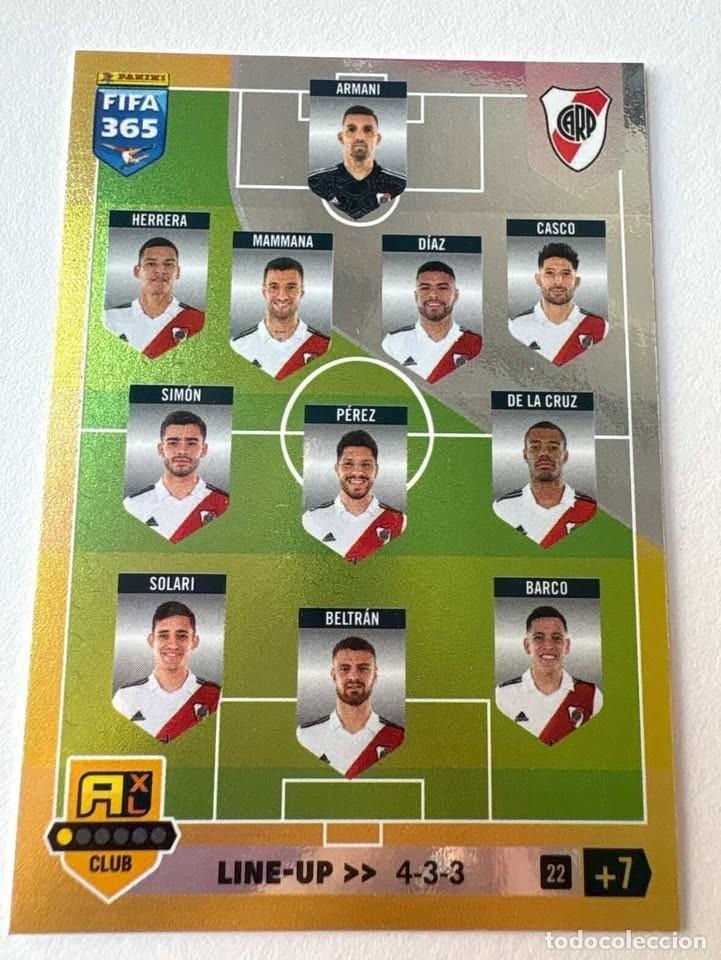 Cromos de f&uacute;tbol: Carta Alineaci&oacute;n River Plate Line-Up 22 FIFA 365 2023