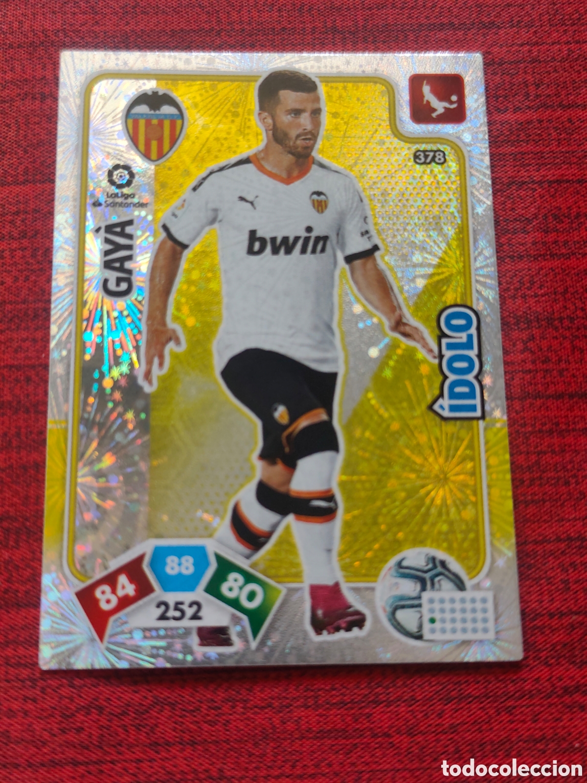 Cromos de f&uacute;tbol: 378 &Iacute;DOLO GAY&Agrave; VALENCIA ADRENALYN XL 2019 2020