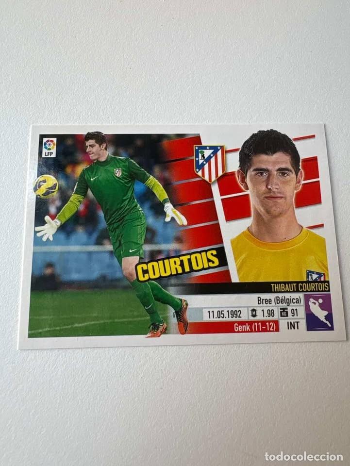 Cromos de f&uacute;tbol: Cromo Thibaut Courtois Atl&eacute;tico de Madrid 1 Liga Este 2013-14