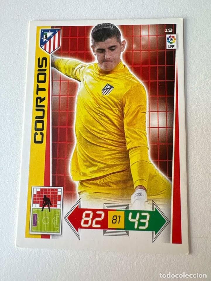 Cromos de f&uacute;tbol: Carta Thibaut Courtois Atl&eacute;tico de Madrid 19 Adrenalyn 2012-13