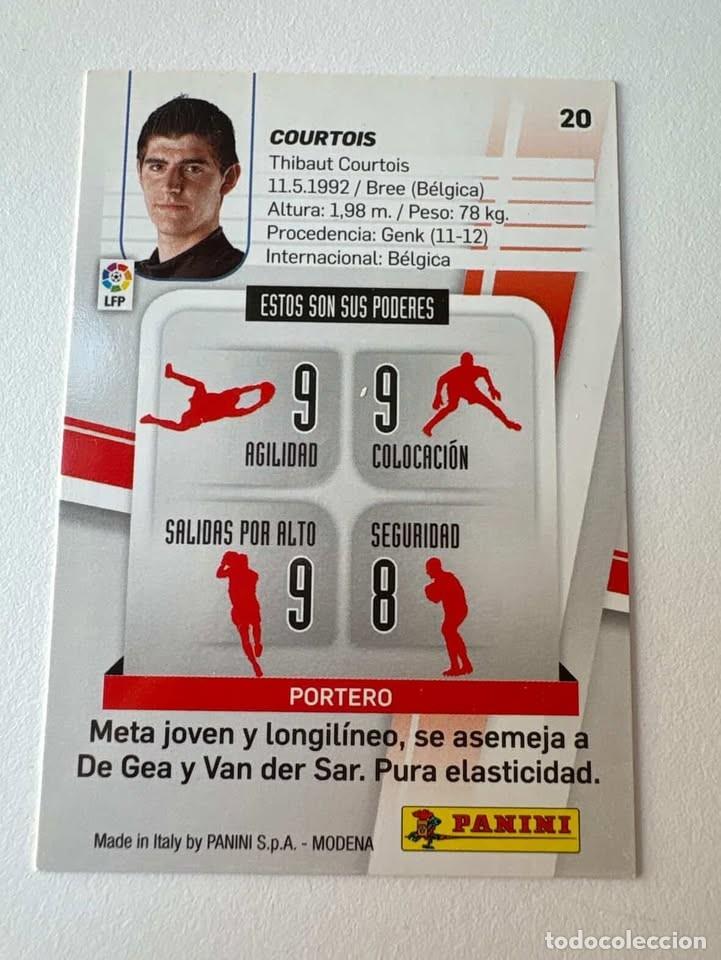 Cromos de f&uacute;tbol: Carta Thibaut Courtois Atl&eacute;tico de Madrid 20 Megacracks 2012-13