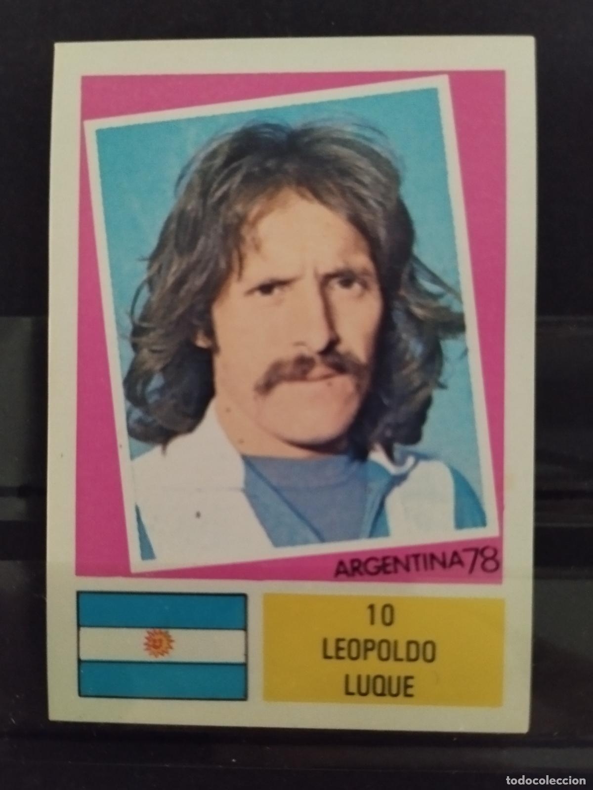 Cromos de f&uacute;tbol: MUNDIAL DE FUTBOL ARGENTINA 1978. ED. FHER. N 10. LEOPOLDO LUQUE. ARGENTINA.