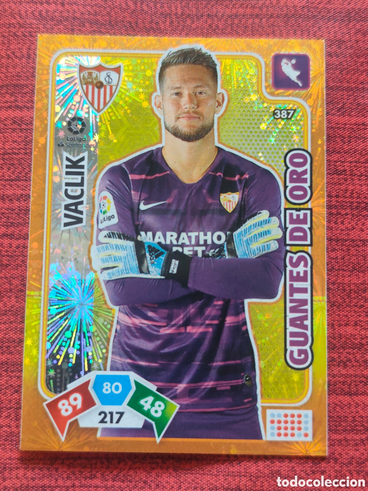Football Stickers: GUANTES DE ORO 387 VACLIK SEVILLA ADRENALYN XL 2019 2020