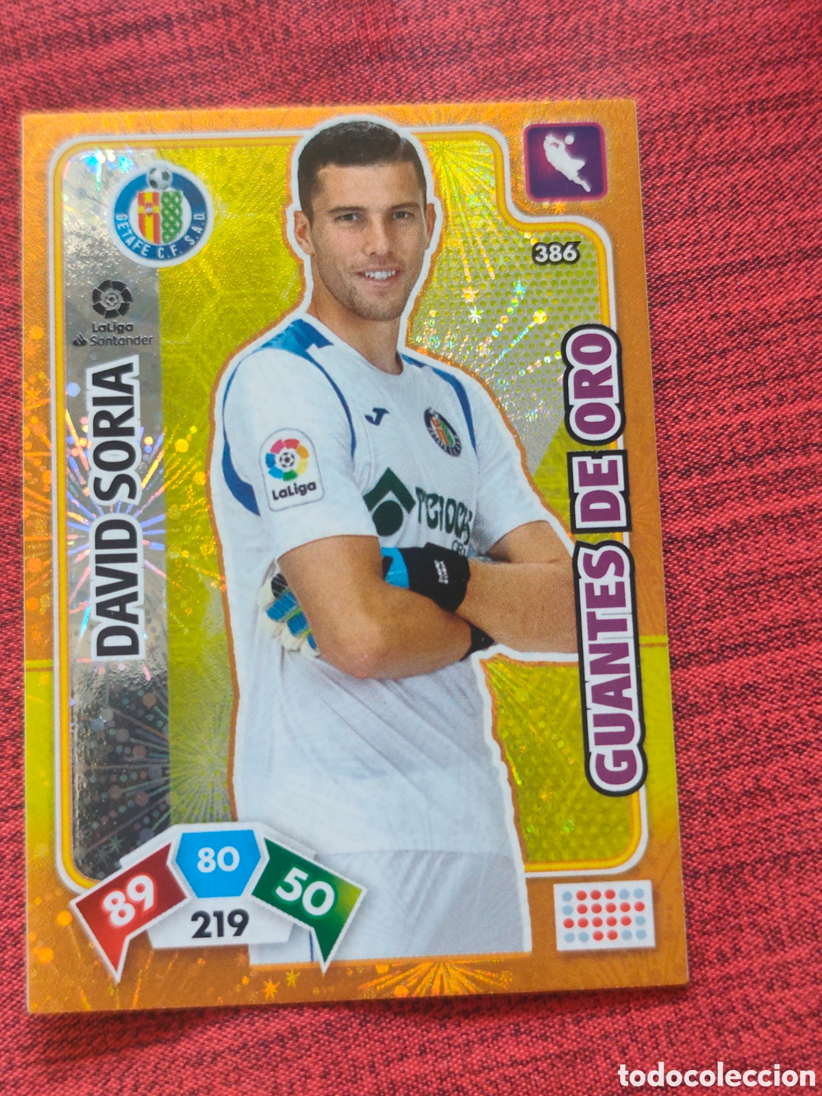 Cromos de f&uacute;tbol: GUANTES DE ORO 386 DAVID SORIA GETAFE ADRENALYN XL 2019 2020