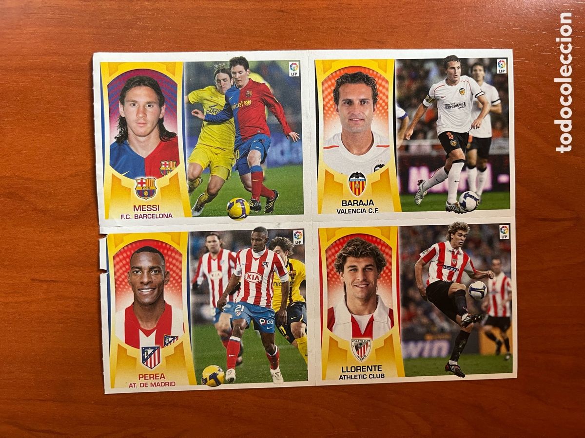 Cromos de Futebol: LAMINA LIGA ESTE 09 10 MESSI N&ordm; 15 LIGA BBVA PEREA 3 LLORENTE 16 BARAJA N&ordm; 9
