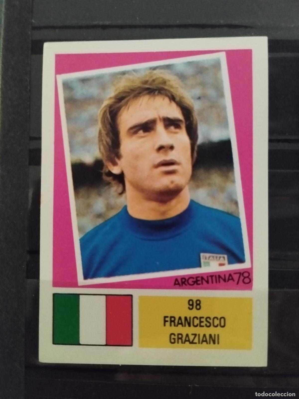 Cromos de f&uacute;tbol: MUNDIAL DE FUTBOL ARGENTINA 1978. ED. FHER. N 98. FRANCESCO GRAZIANI. ITALIA.