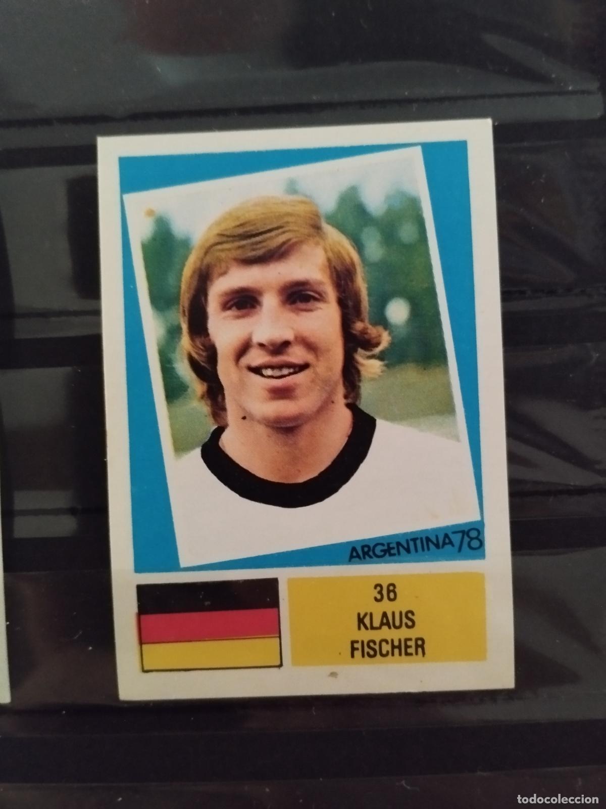 Cromos de f&uacute;tbol: MUNDIAL DE FUTBOL ARGENTINA 1978. ED. FHER. N 36. KLAUS FISCHER. ALEMANIA.