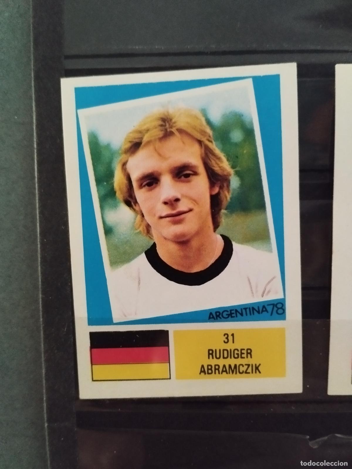 Cromos de f&uacute;tbol: MUNDIAL DE FUTBOL ARGENTINA 1978. ED. FHER. N 31. RUDIGER ABRAMCZIK. ALEMANIA.