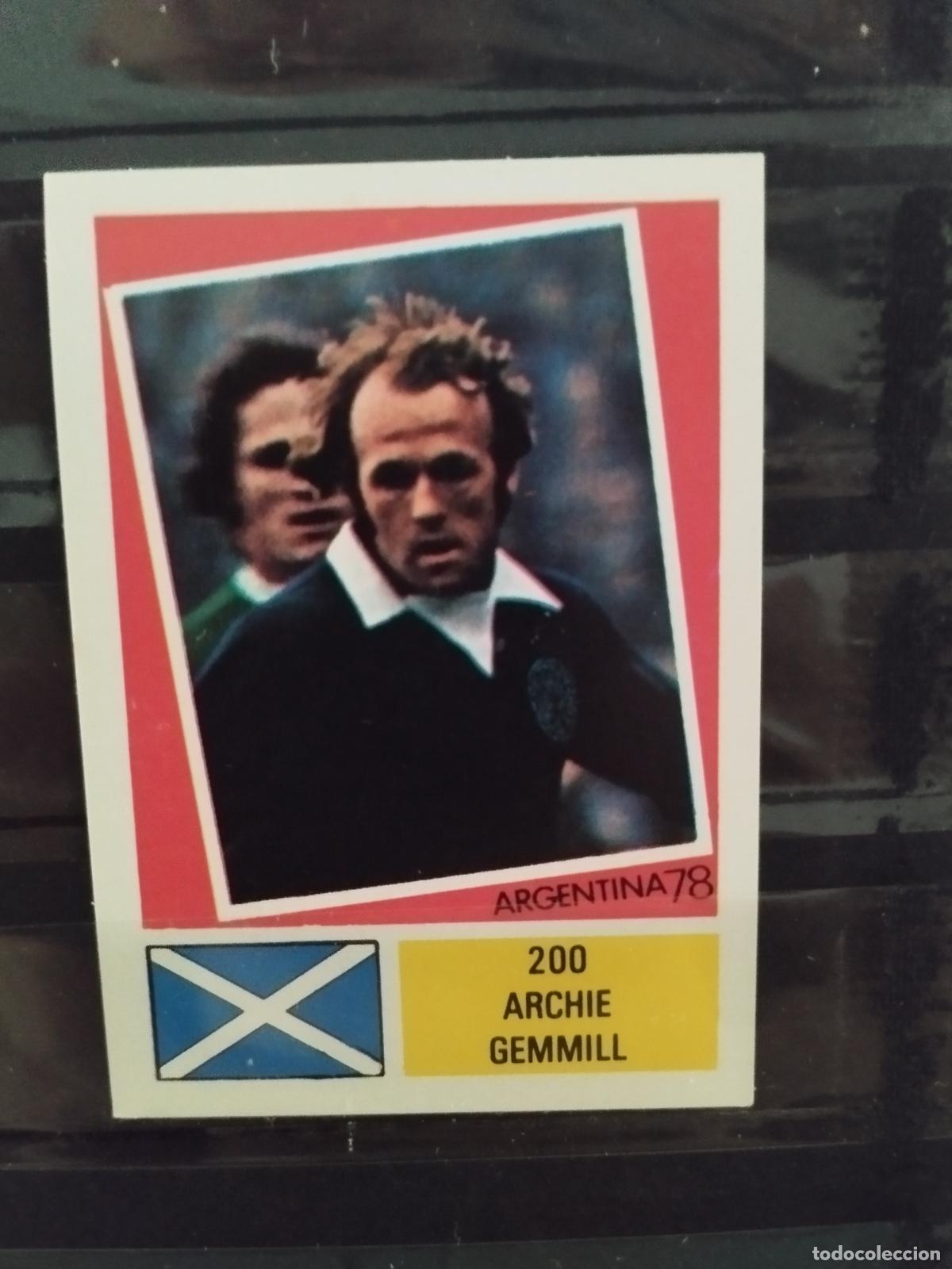Cromos de f&uacute;tbol: MUNDIAL DE FUTBOL ARGENTINA 1978. ED. FHER. N 200. ARCHIE GEMMILL. ESCOCIA.