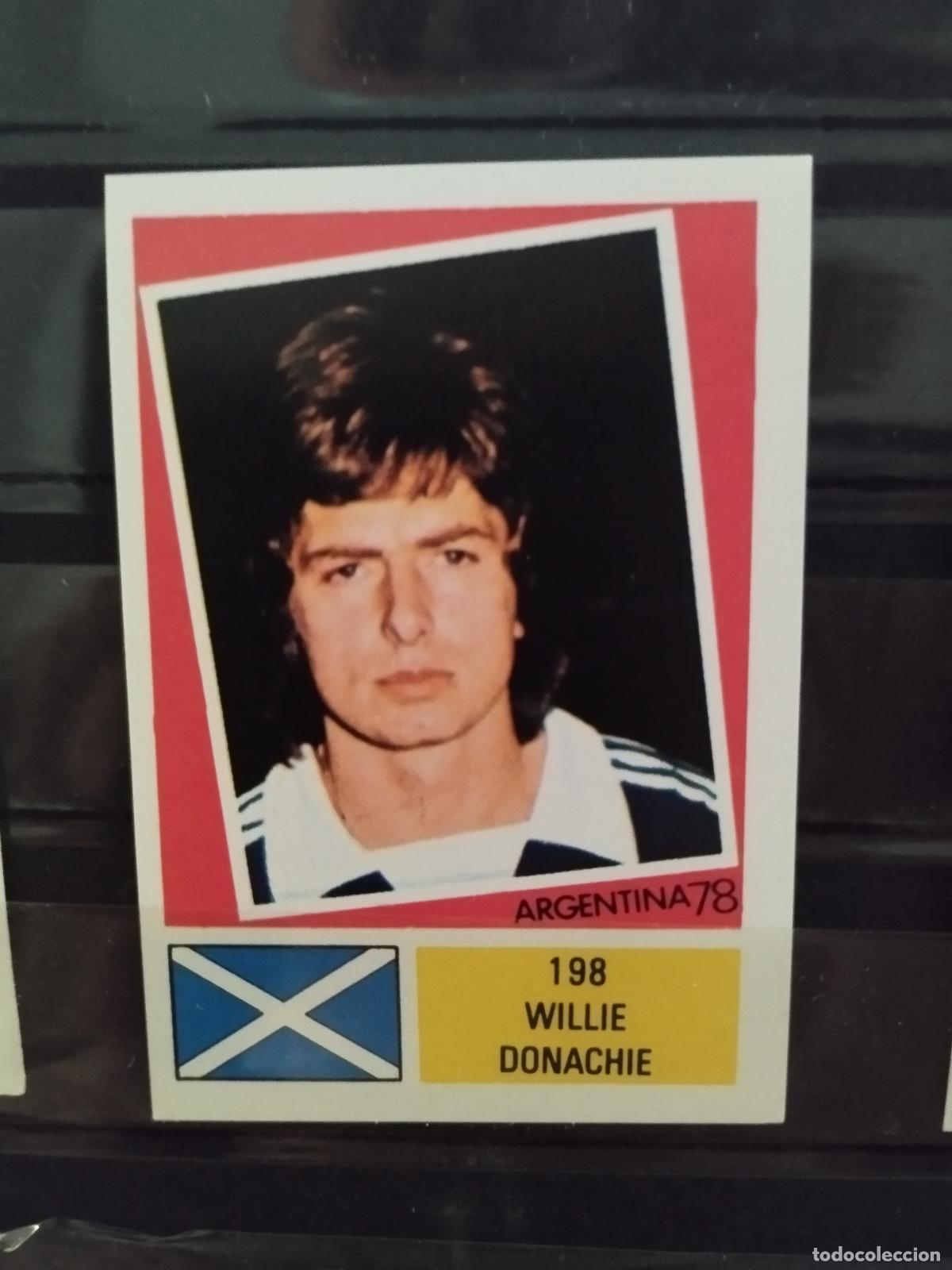 Cromos de f&uacute;tbol: MUNDIAL DE FUTBOL ARGENTINA 1978. ED. FHER. N 198. WILLIE DONACHIE. ESCOCIA.