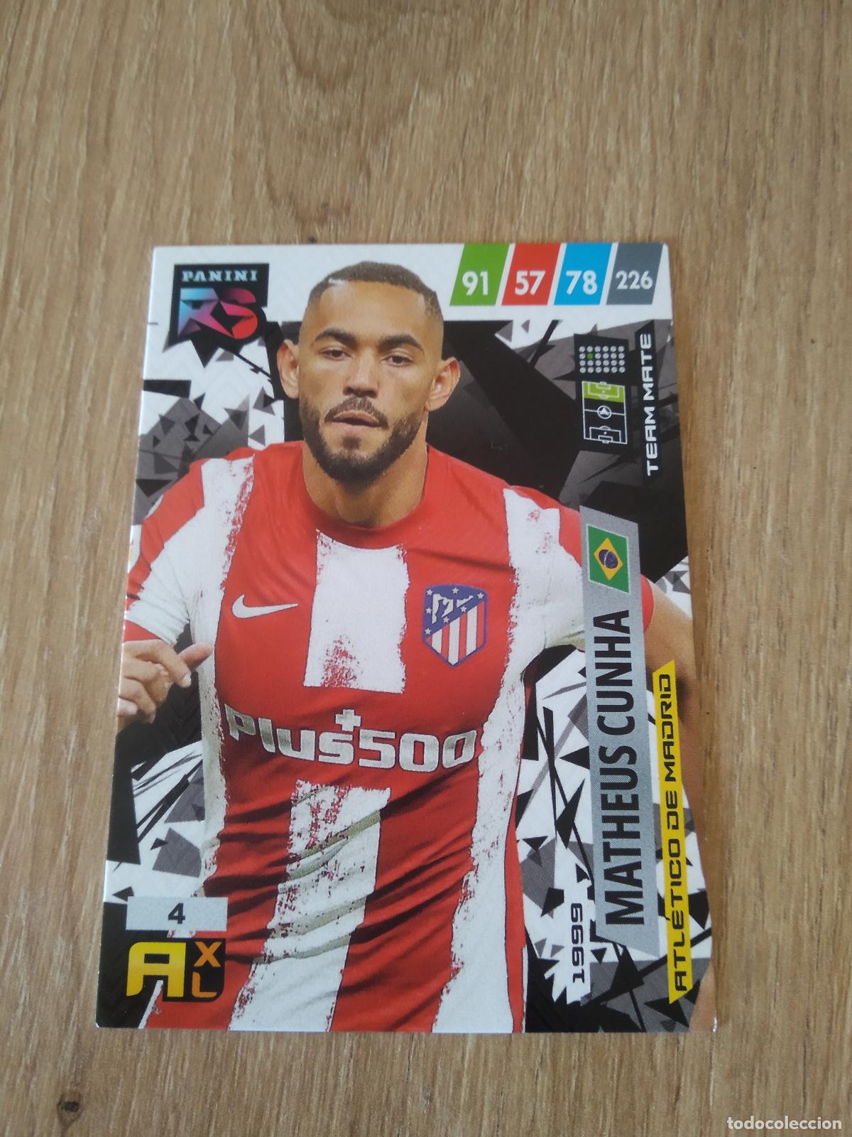 Cromos de f&uacute;tbol: 4 MATHEUS CUNHA ATLETICO DE MADRID CROMO FUTBOL PANINI 21-22 ADRENALYN RISING STARS 2021-2022