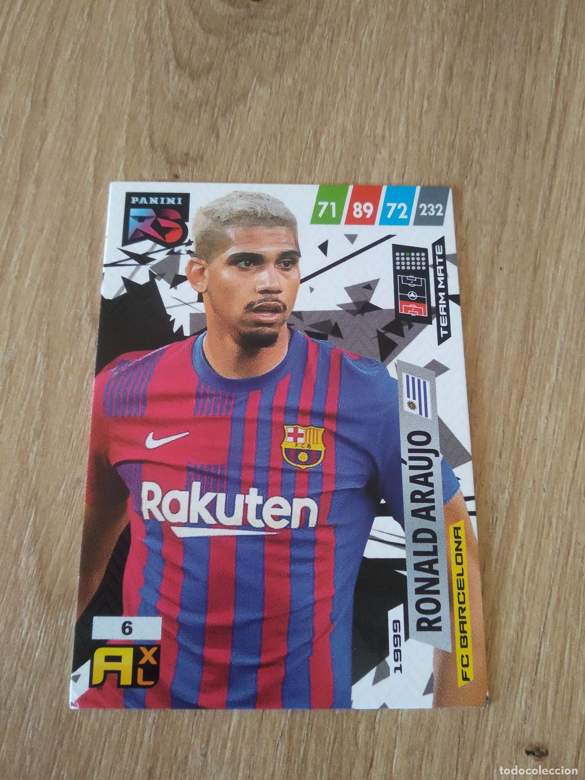 Cromos de Futebol: 6 ARAUJO BARCELONA BAR&Ccedil;A CROMO FUTBOL PANINI 21-22 ADRENALYN RISING STARS 2021-2022