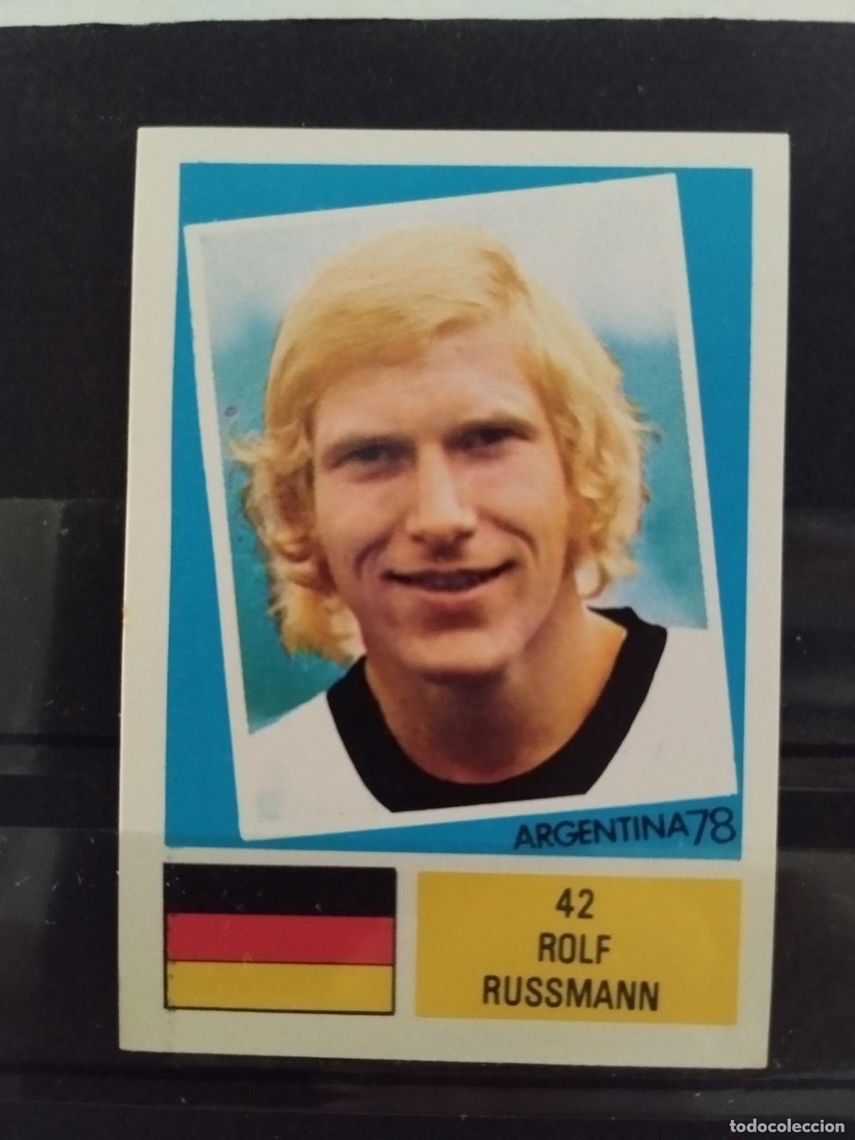 Cromos de f&uacute;tbol: MUNDIAL DE FUTBOL ARGENTINA 1978. ED. FHER. N 42. ROLF RUSSMANNN. ALEMANIA.