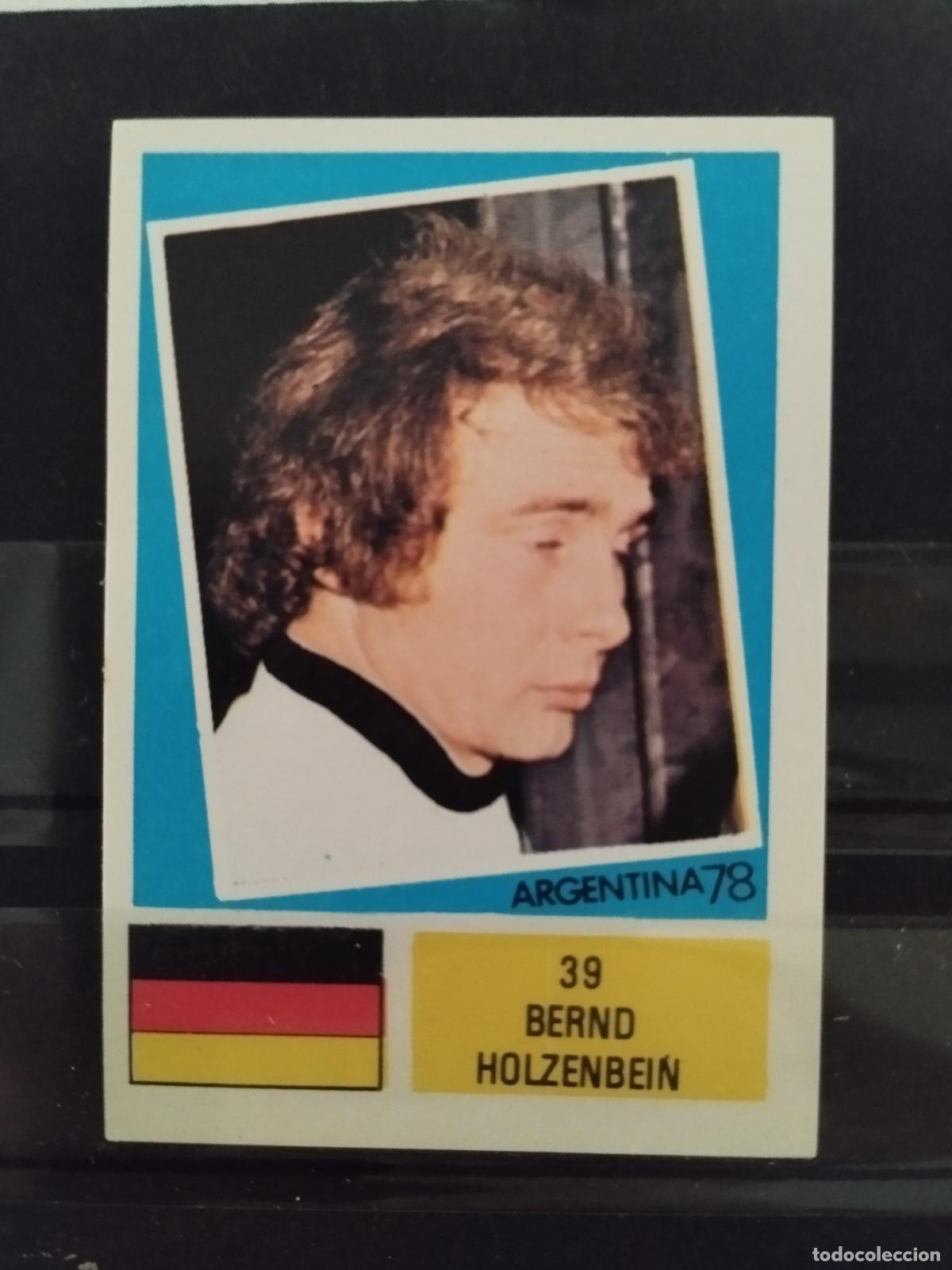 Cromos de f&uacute;tbol: MUNDIAL DE FUTBOL ARGENTINA 1978. ED. FHER. N 39. BERND HOLZENBEIN. ALEMANIA.