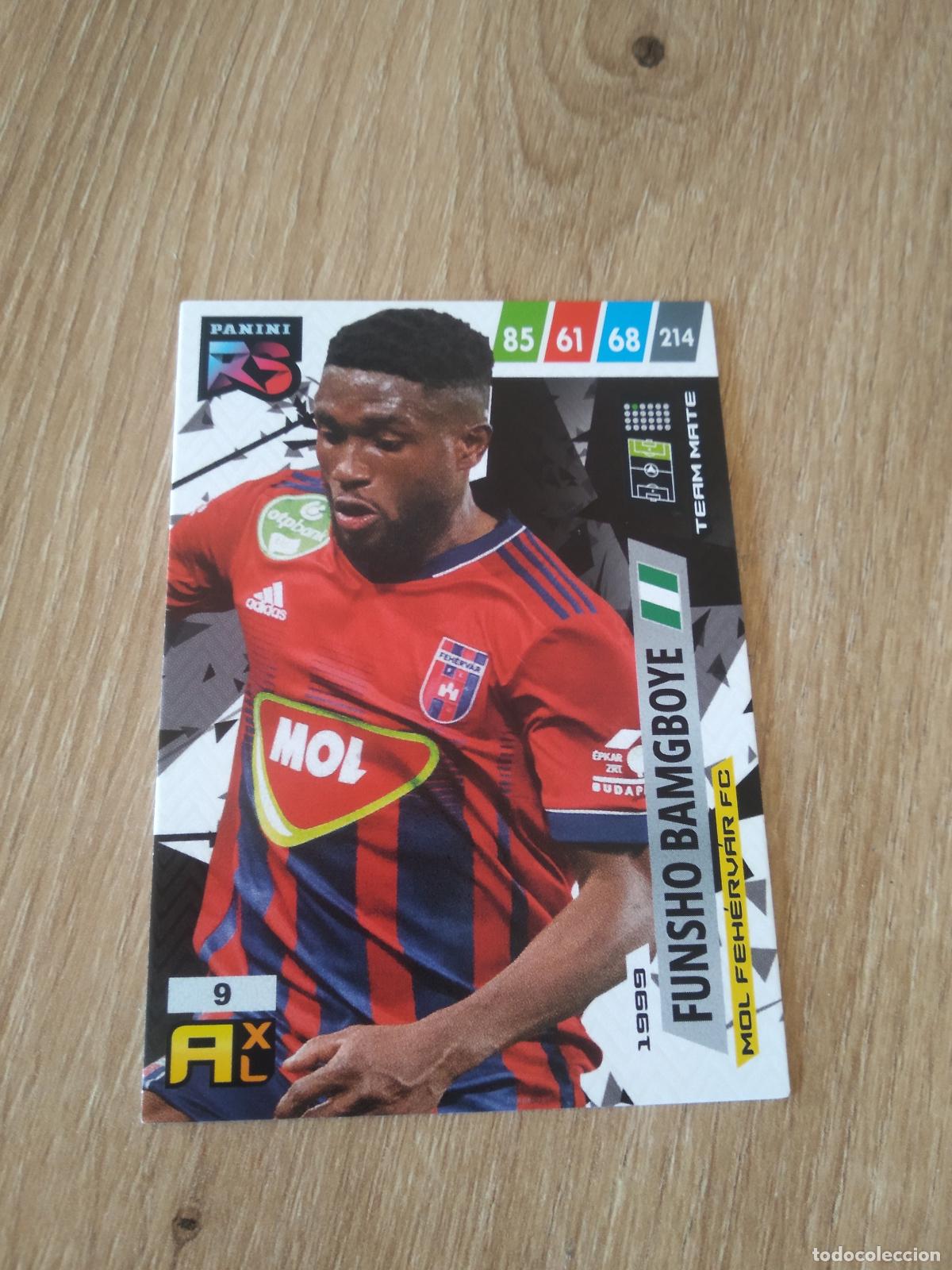 Cromos de f&uacute;tbol: 9 FUNSHO BAMGBOYE FEHERVAR CROMO FUTBOL PANINI 21-22 ADRENALYN RISING STARS 2021-2022