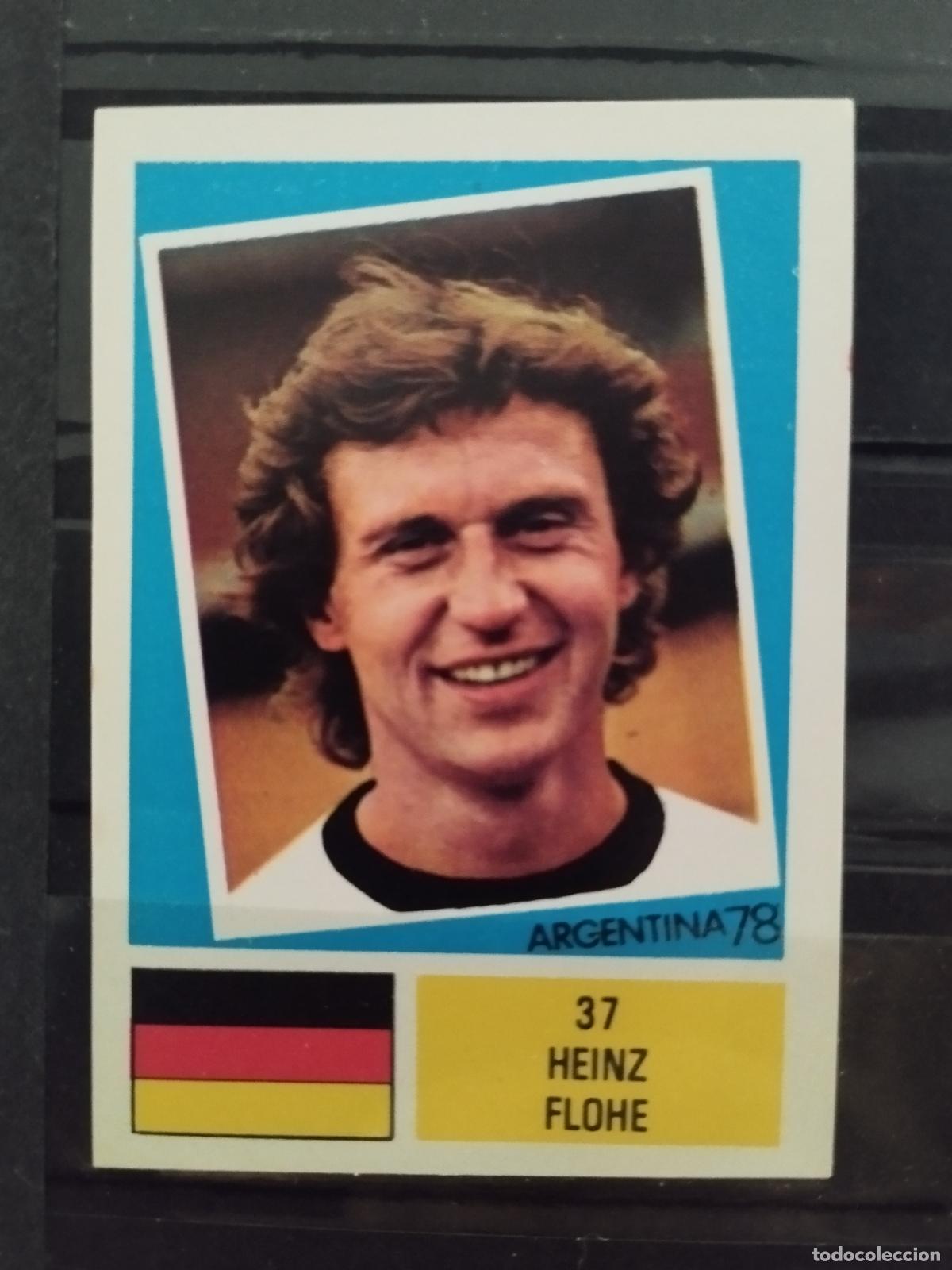 Cromos de f&uacute;tbol: MUNDIAL DE FUTBOL ARGENTINA 1978. ED. FHER. N 37. HEINZ FLOHE. ALEMANIA.
