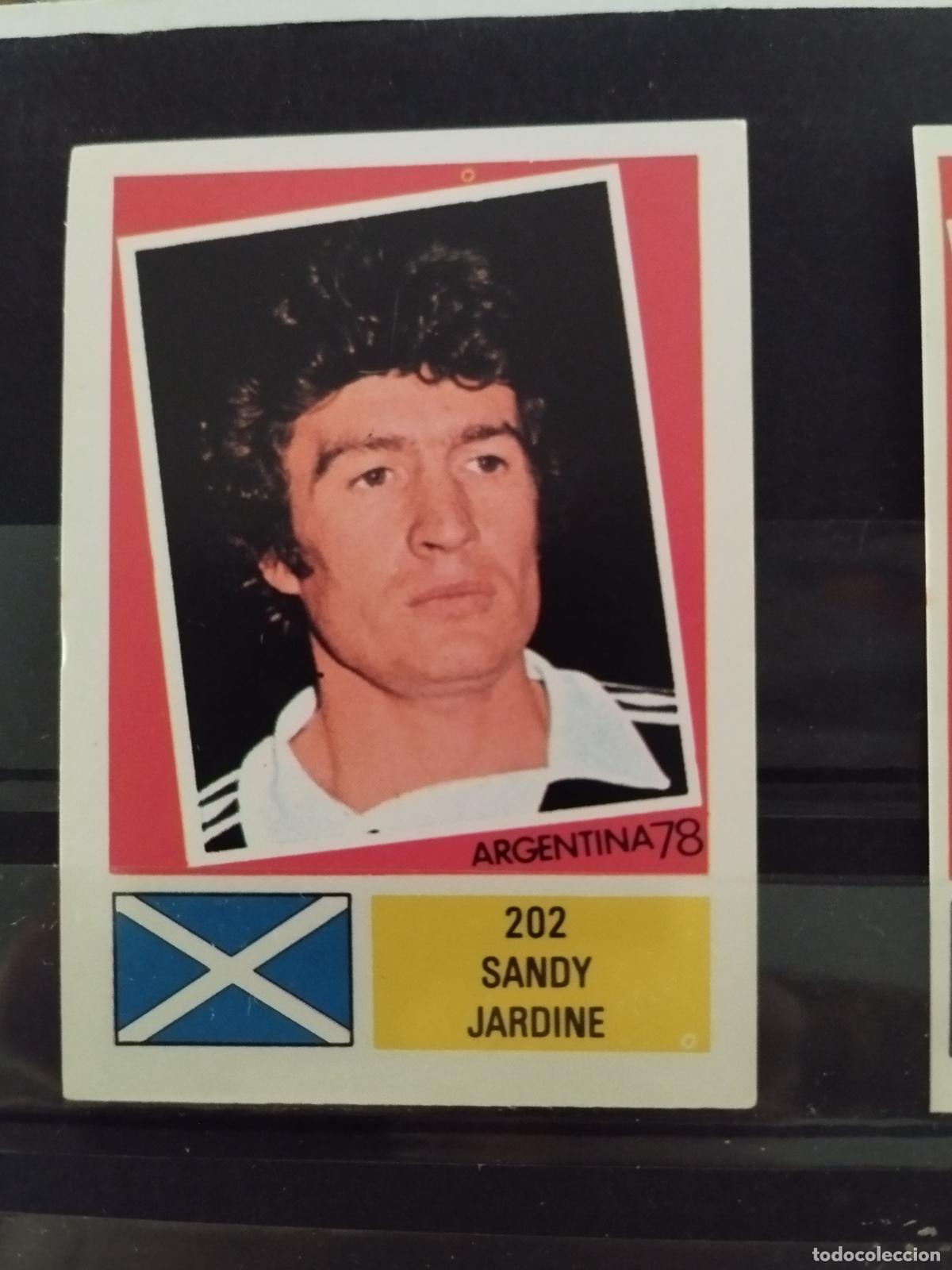 Cromos de f&uacute;tbol: MUNDIAL DE FUTBOL ARGENTINA 1978. ED. FHER. N 202. SANDY JARDINE. ESCOCIA.