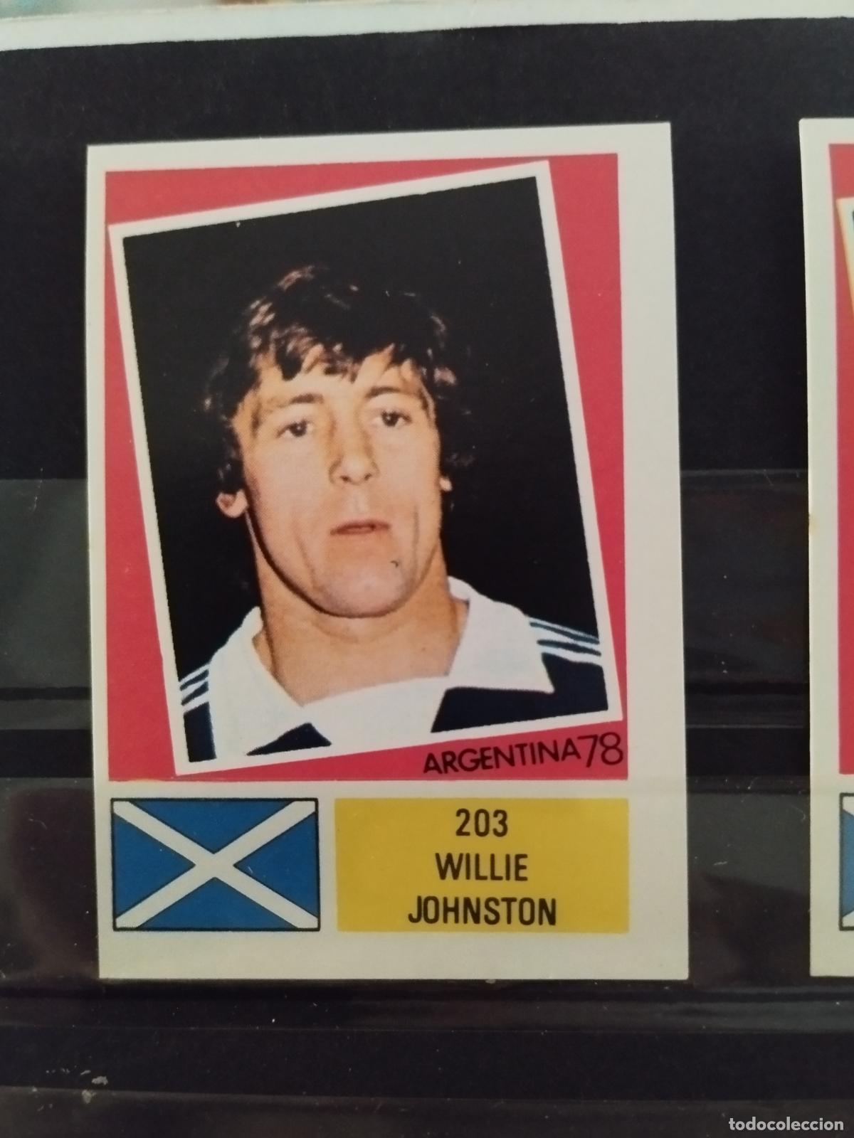 Cromos de f&uacute;tbol: MUNDIAL DE FUTBOL ARGENTINA 1978. ED. FHER. N 203. WILLIE JOHNSTON. ESCOCIA.