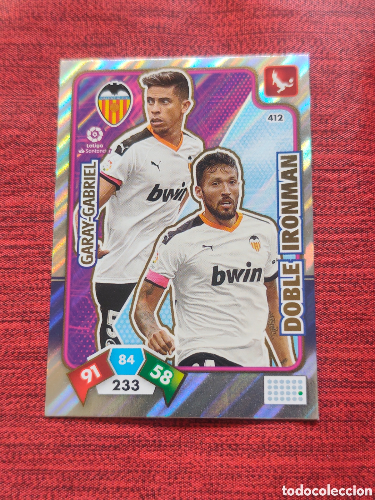 Cromos de f&uacute;tbol: DOBLE IRONMAN 412 VALENCIA ADRENALYN XL 2019 2020