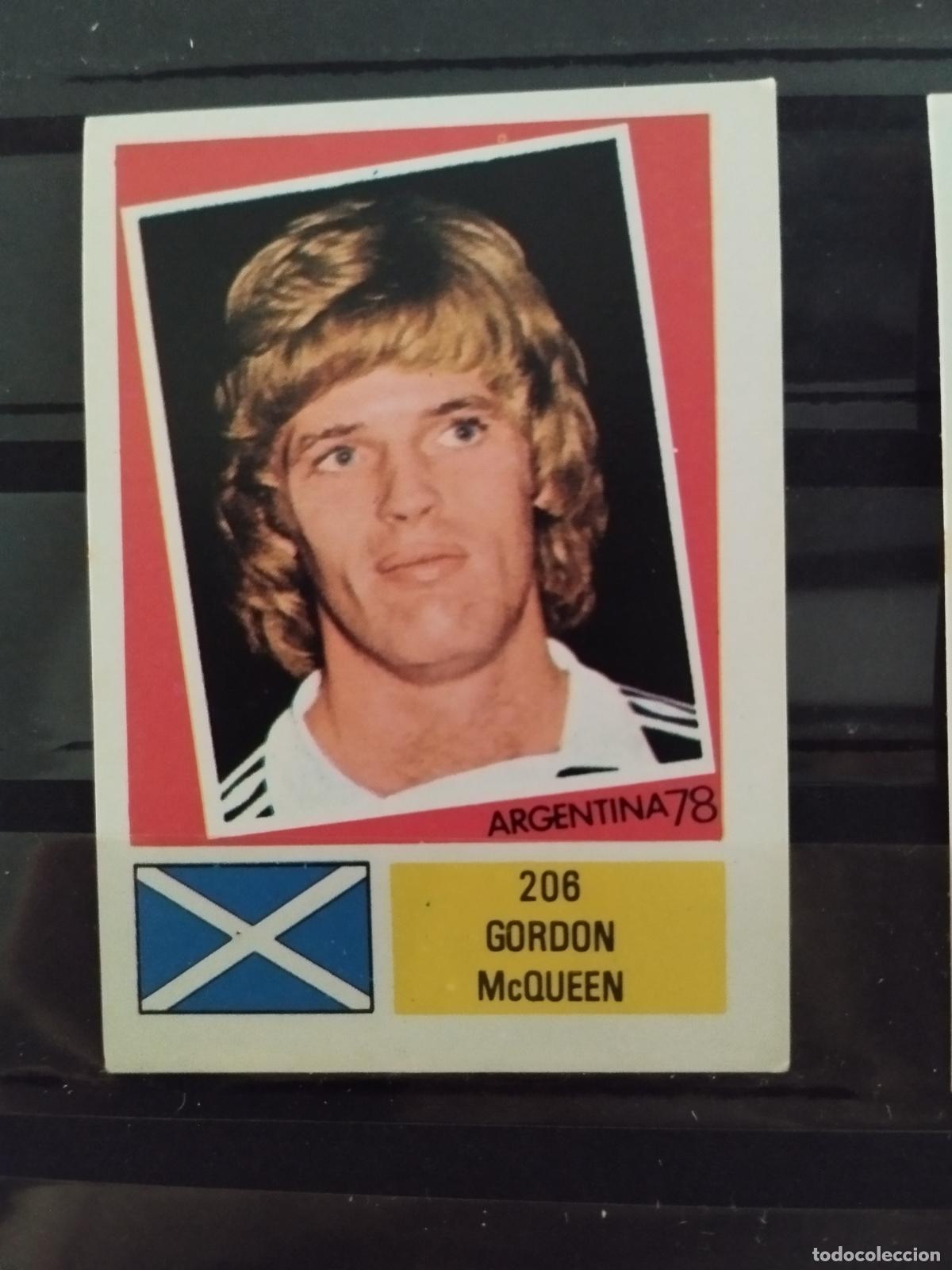 Cromos de f&uacute;tbol: MUNDIAL DE FUTBOL ARGENTINA 1978. ED. FHER. N 206. GORDON McQUEEN. ESCOCIA.