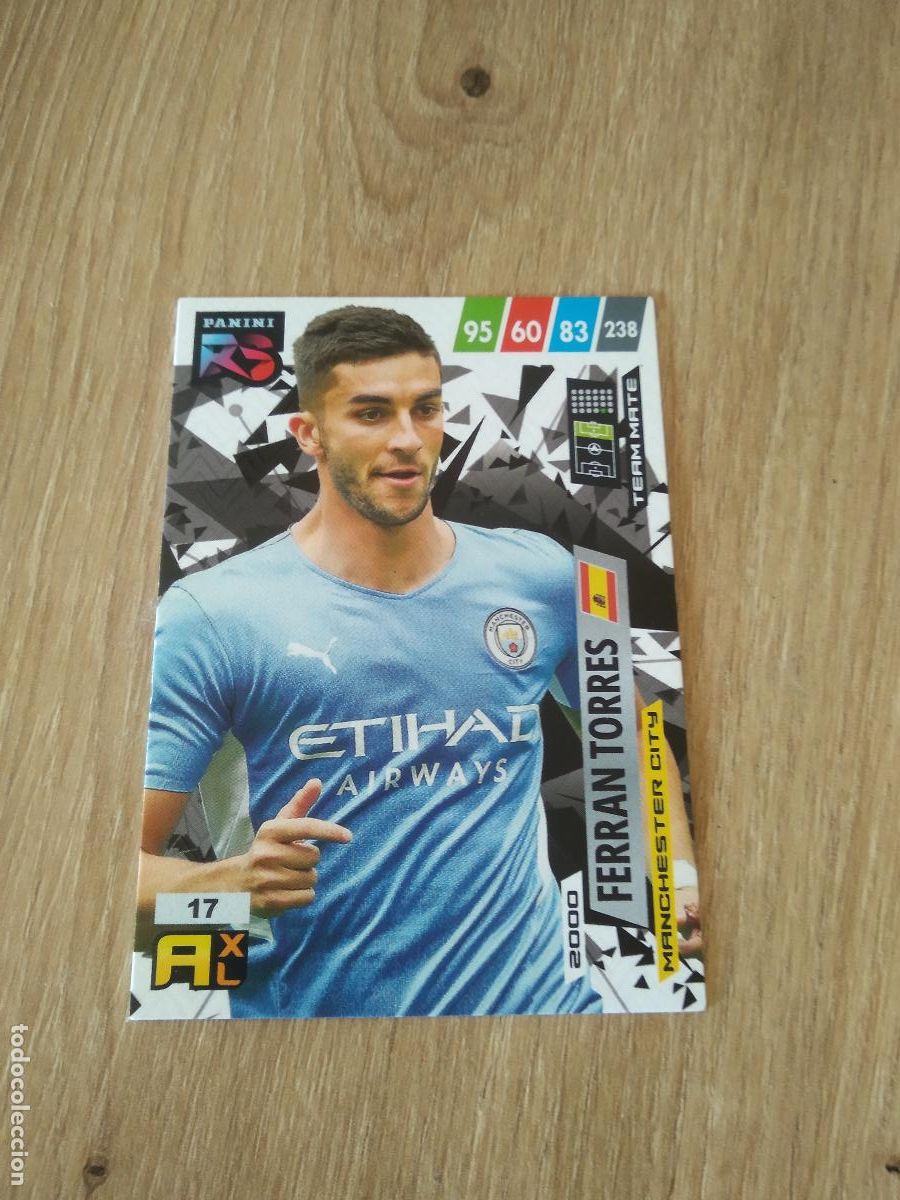 Cromos de f&uacute;tbol: 17 FERRAN TORRES MANCHESTER CITY CROMO FUTBOL PANINI 21-22 ADRENALYN RISING STARS 2021-2022