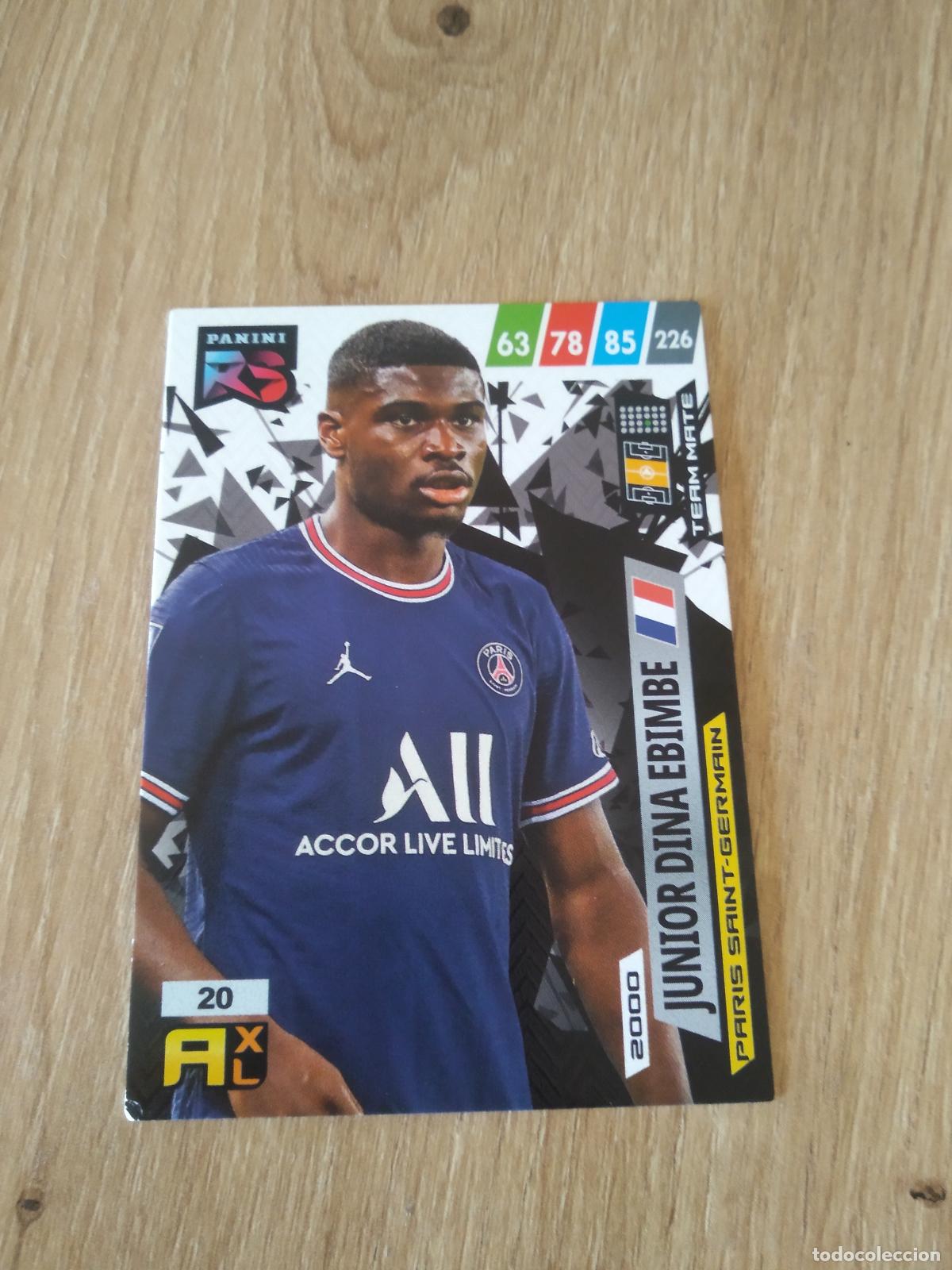 Cromos de f&uacute;tbol: 20 JUNIOOR DINA EBIMBE PSG CROMO FUTBOL PANINI 21-22 ADRENALYN RISING STARS 2021-2022
