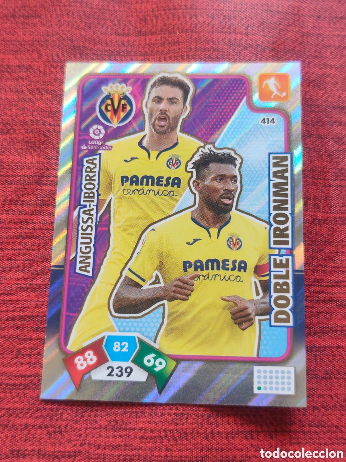 Cromos de f&uacute;tbol: DOBLE IRONMAN 414 VILLARREAL ADRENALYN XL 2019 2020