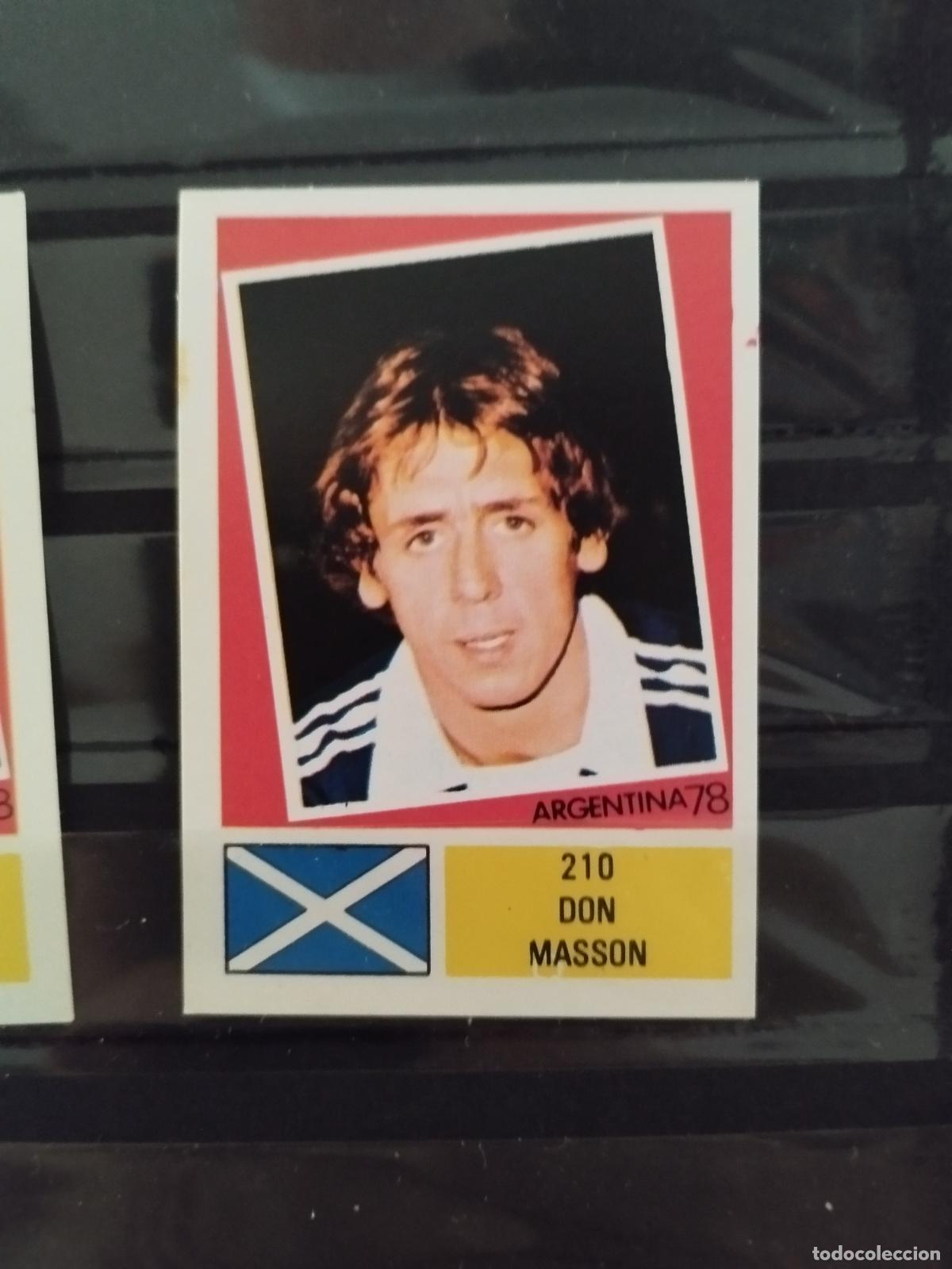 Cromos de f&uacute;tbol: MUNDIAL DE FUTBOL ARGENTINA 1978. ED. FHER. N 210. DON MASSON. ESCOCIA.