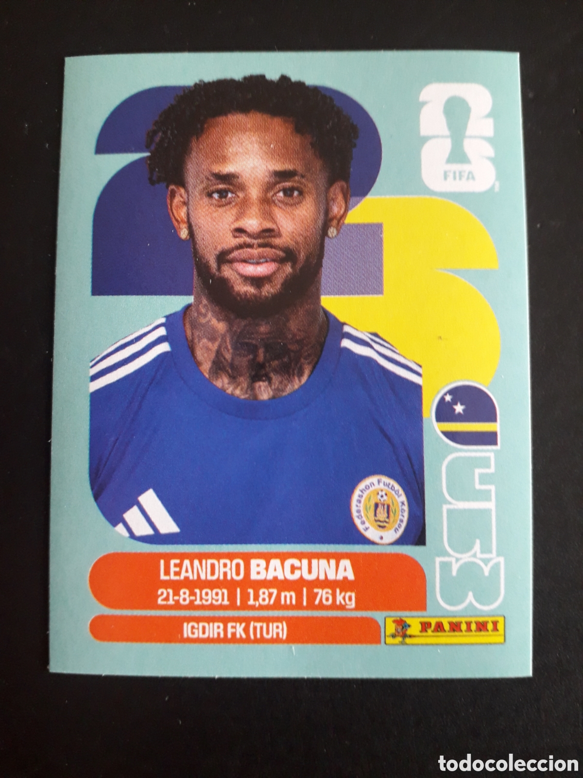 Cromos de f&uacute;tbol: LEANDRO BACUNA CURA&Ccedil;AO CUW 12 MUNDIAL F&Uacute;TBOL 2026 FIFA WORLD CUP PANINI SIN PEGAR PEDIDO M&Iacute;NIMO 3&euro;.