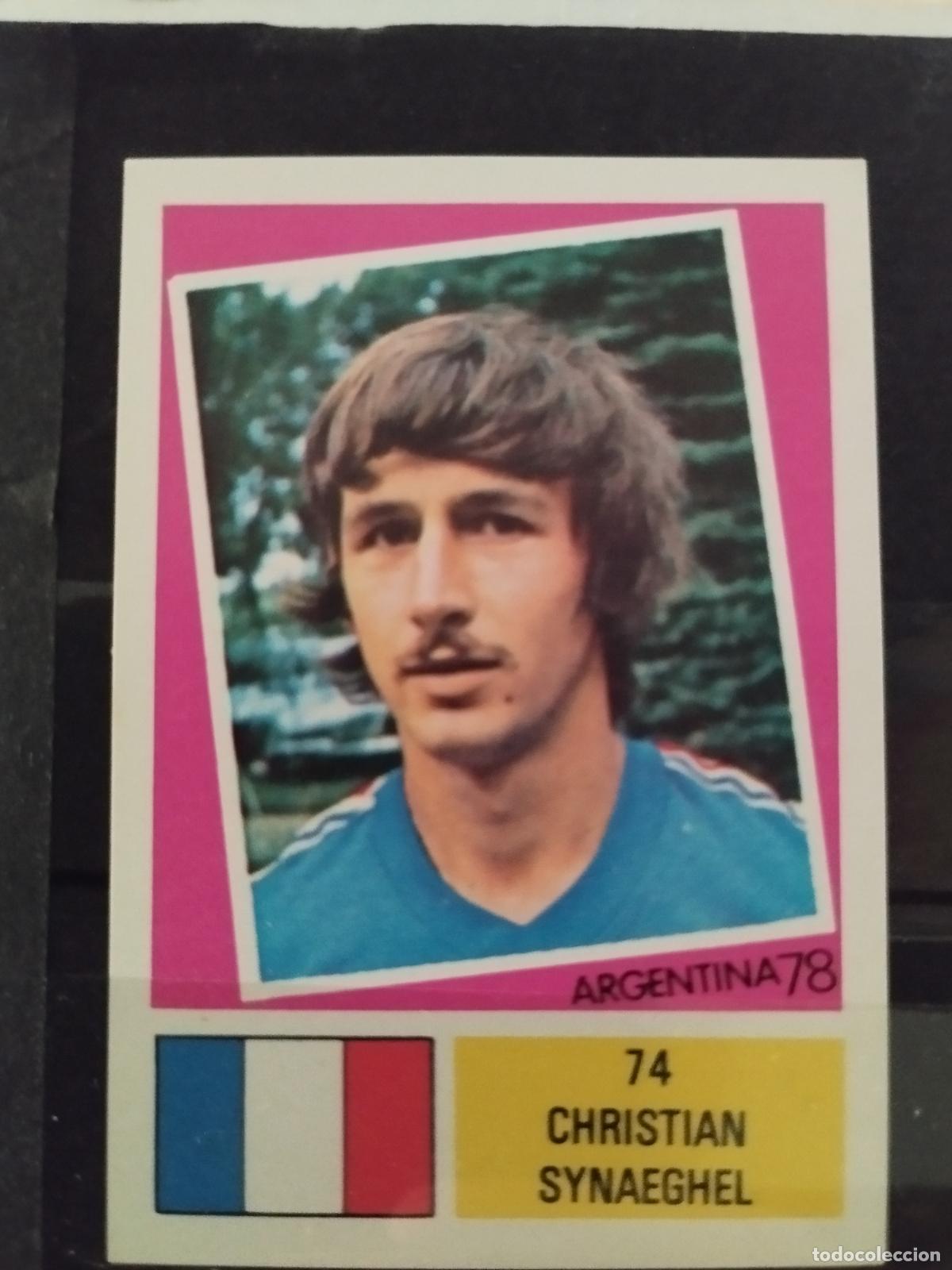 Cromos de f&uacute;tbol: MUNDIAL DE FUTBOL ARGENTINA 1978. ED. FHER. N 74. CHRISTIAN SYNAEGHEL. FRANCIA.
