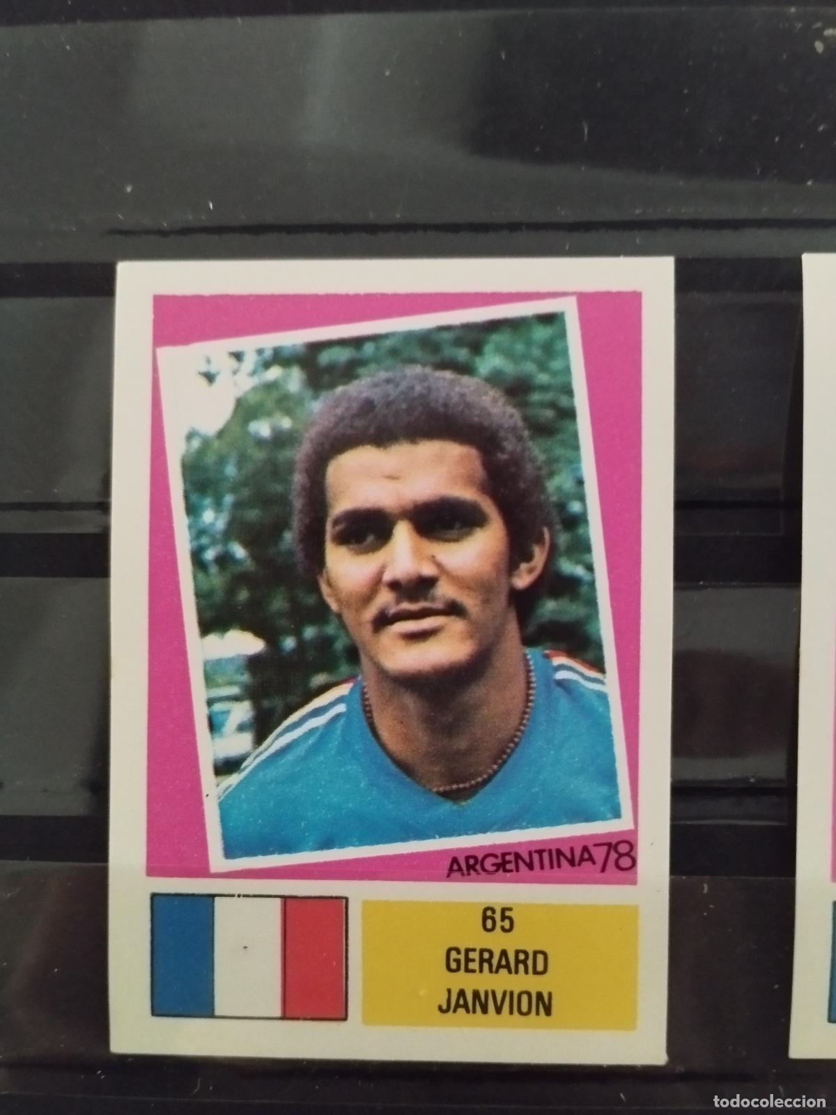 Cromos de f&uacute;tbol: MUNDIAL DE FUTBOL ARGENTINA 1978. ED. FHER. N 65. GERARD JANVION. FRANCIA.