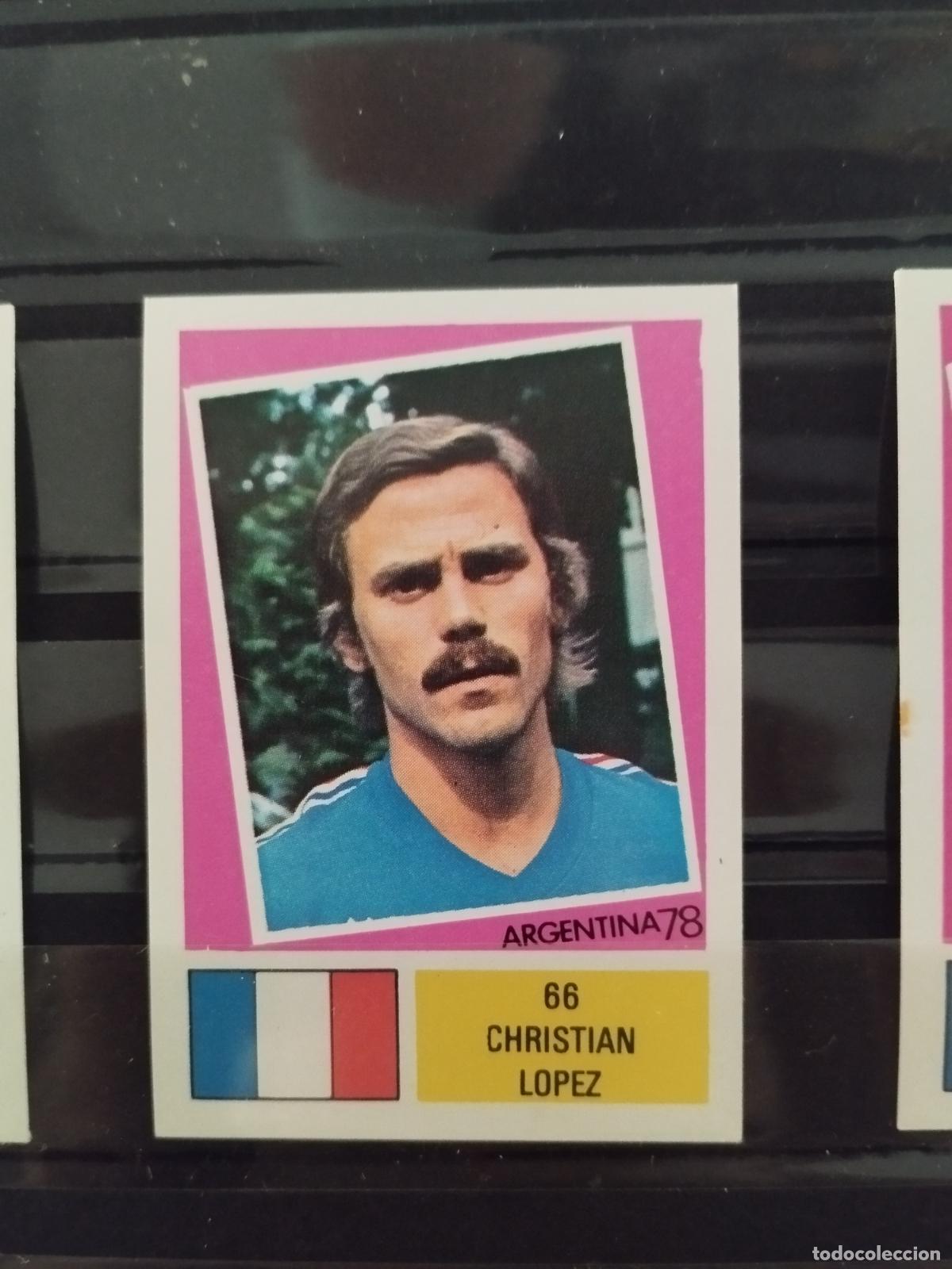 Cromos de f&uacute;tbol: MUNDIAL DE FUTBOL ARGENTINA 1978. ED. FHER. N 66. CHRISTIAN LOPEZ. FRANCIA.